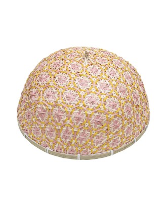 Capac pentru acoperire alimente, bambus, 34 cm, roz/galben - SIMONA'S COOKSHOP